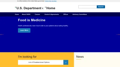 Screenshot of Health.gov