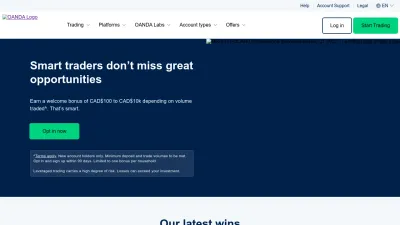 Screenshot of Oanda.com
