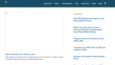 Screenshot of Cbo.gov