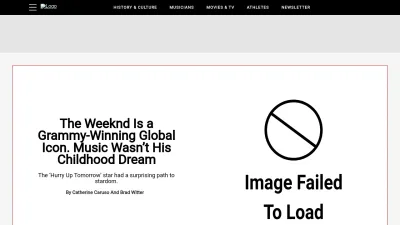 Screenshot of Biography.com