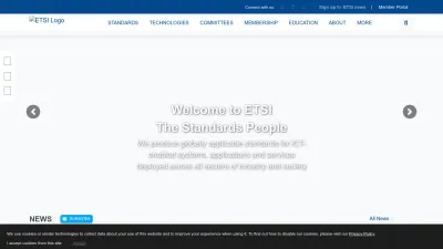 Screenshot of Etsi.org