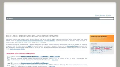 Screenshot of Phpbb.com