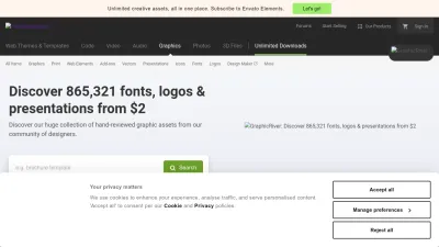 Screenshot preview of graphicriver.net