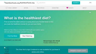 Screenshot of Nutritionfacts.org