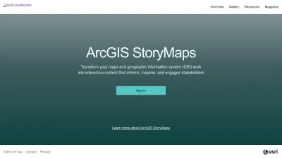 Screenshot of Storymaps.arcgis.com
