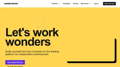 Screenshot preview of honeybook.com