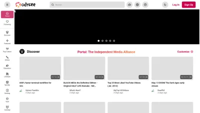 Screenshot of Odysee.com