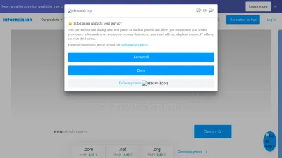 Screenshot preview of infomaniak.com
