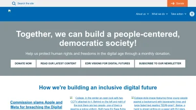 Screenshot of Edri.org