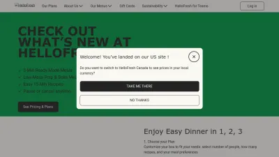 Screenshot preview of hellofresh.com