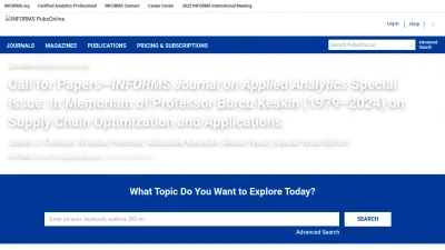 Screenshot of Pubsonline.informs.org