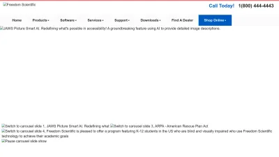 Screenshot of Freedomscientific.com