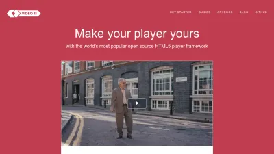 Screenshot of Videojs.com