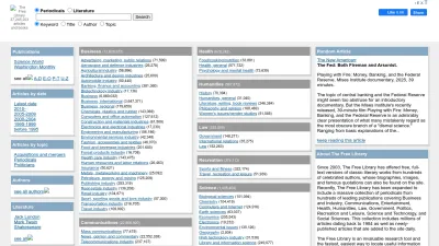 Screenshot of Thefreelibrary.com