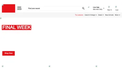 Screenshot preview of guitarcenter.com