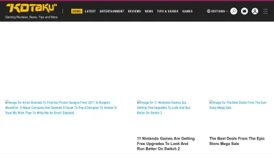 Screenshot of Kotaku.com