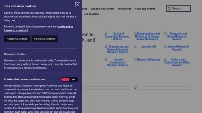 Screenshot preview of ukri.org