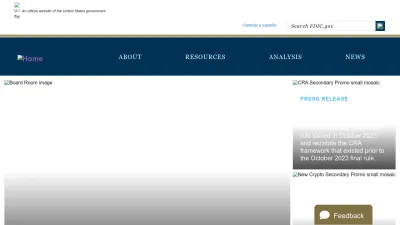 Screenshot of Fdic.gov