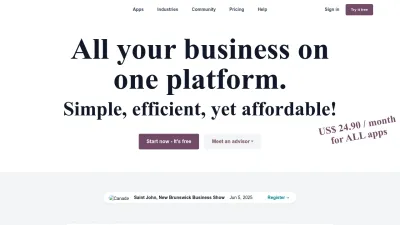 Screenshot preview of odoo.com