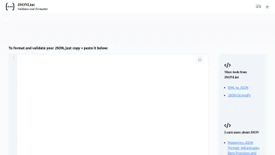 Screenshot preview of jsonlint.com