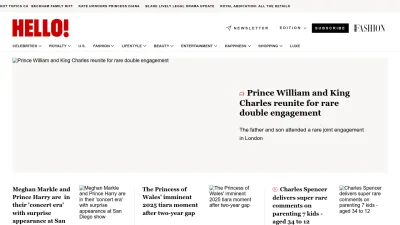Screenshot of Hellomagazine.com