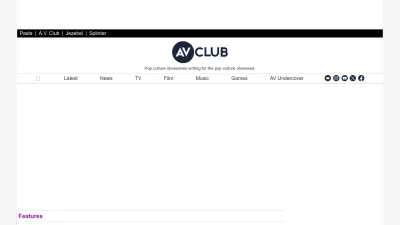 Screenshot of Avclub.com