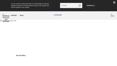 Screenshot of Chevrolet.com