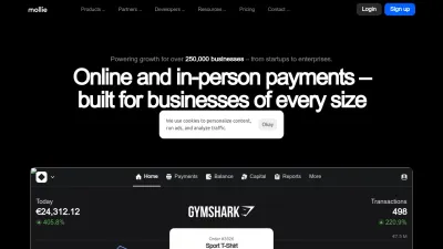 Screenshot of Mollie.com