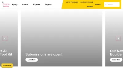 Screenshot of Sundance.org