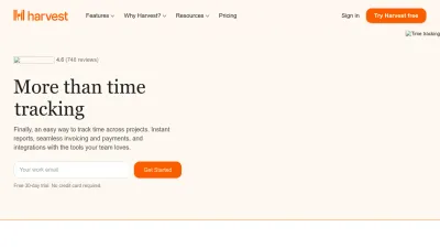 Screenshot preview of getharvest.com