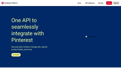 Screenshot of Developers.pinterest.com