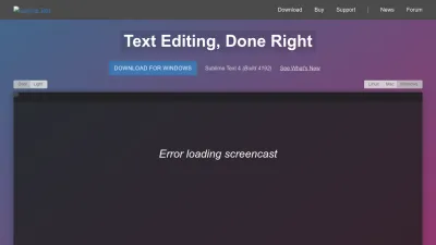 Screenshot preview of sublimetext.com