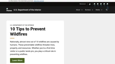 Screenshot preview of doi.gov