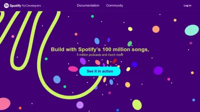 Screenshot of Developer.spotify.com