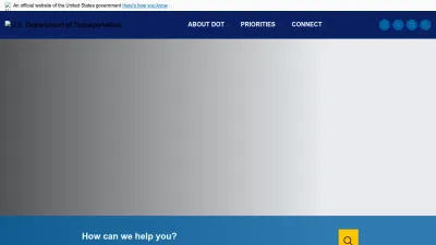 Screenshot of Transportation.gov