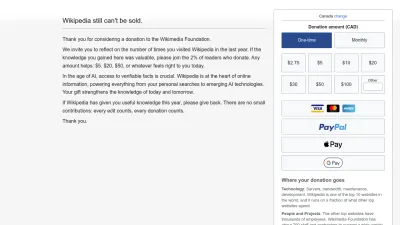Screenshot of Donate.wikimedia.org