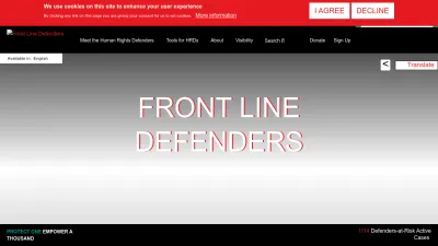 Screenshot of Frontlinedefenders.org