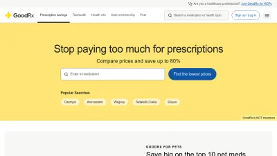 Screenshot of Goodrx.com