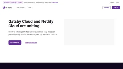 Screenshot of Gatsbyjs.com