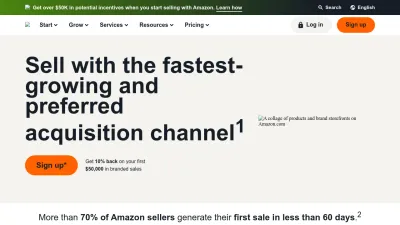 Screenshot preview of sell.amazon.com