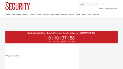 Screenshot preview of securitymagazine.com
