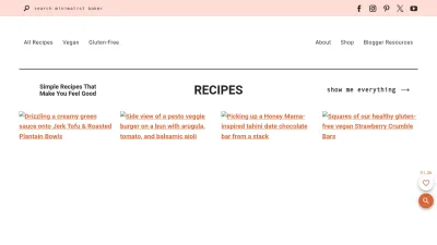 Screenshot preview of minimalistbaker.com