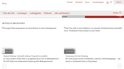 Screenshot preview of giz.de
