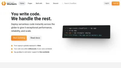 Screenshot of Workers.cloudflare.com