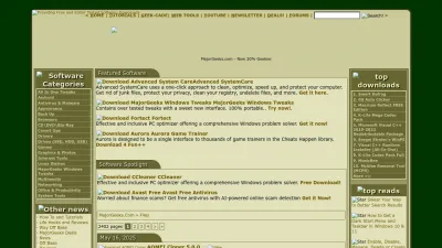 Screenshot of Majorgeeks.com