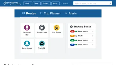 Screenshot of Mbta.com