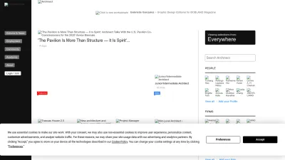 Screenshot preview of archinect.com