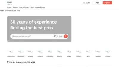 Screenshot preview of angi.com