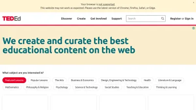 Screenshot of Ed.ted.com