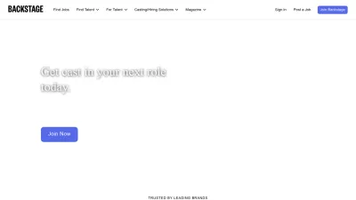 Screenshot of Backstage.com